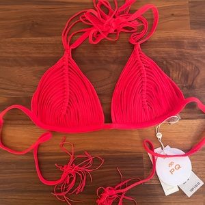 Red PQ Bikini Top